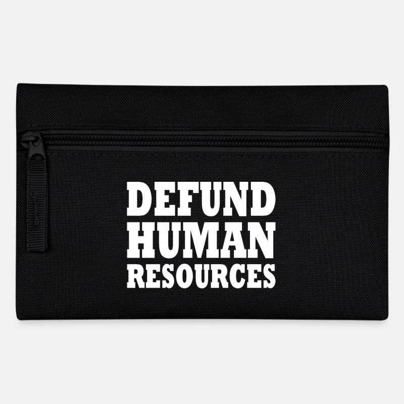 defund human resources - Federtasche - Schwarz
