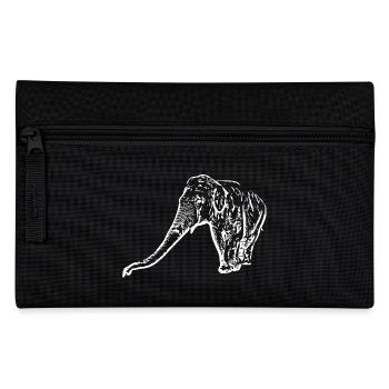 Elephant white - Pencil Case - black - Front