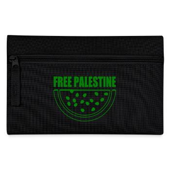 Free palestine watermelon melon - Pencil Case - black - Front