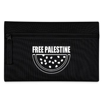 Free palestine wassermelone melone - Federtasche - Schwarz - Vorne