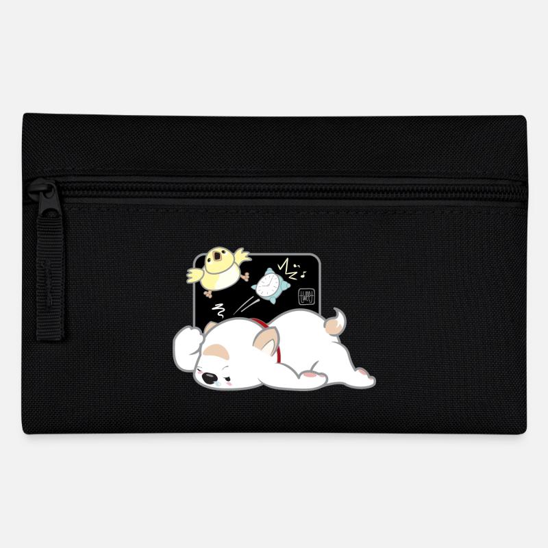 Hund koreanisch - japanischer Stil 04B - Federtasche - Schwarz