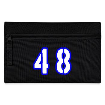 48 Zahl Symbol - Federtasche - Schwarz - Vorne