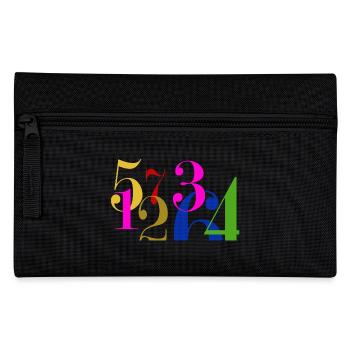 Stacks of numbers - Pencil Case - black - Front
