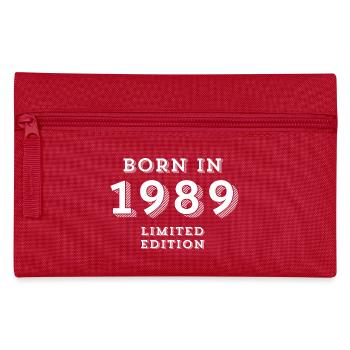 geboren 1989, Geburtsjahr, 35 Jahre alt - Federtasche - Rot - Vorne