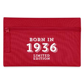 88 years, year of birth, date of birth - Pencil Case - red - Front