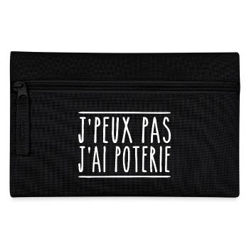 J'peux pas j'ai poterie | Potier - Trousse - noir - Devant