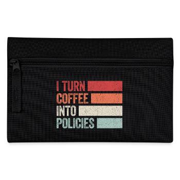 Coffee meets insurance – with humor - Pencil Case - black - Front