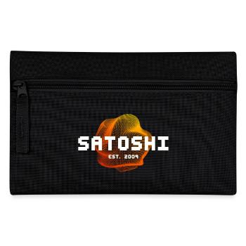 Satoshi Nakamoto est. 2009 Blockchain Bitcoin - Federtasche - Schwarz - Vorne
