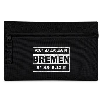 Bremen Koordinaten Stadt Bremen - Federtasche - Schwarz - Vorne