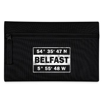 Belfast Koordinaten Nordirland Belfast - Federtasche - Schwarz - Vorne