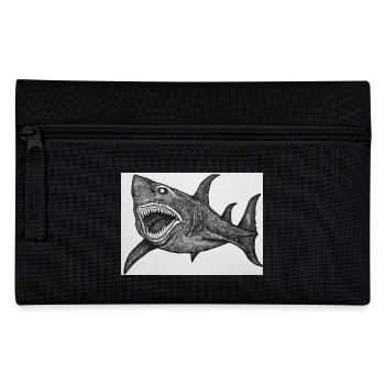 Dessin animé requin - Trousse - noir - Devant