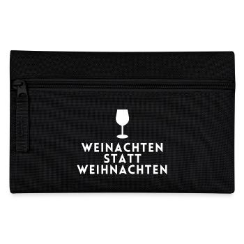 WEINachten statt Weihnachten - Federtasche - Schwarz - Vorne