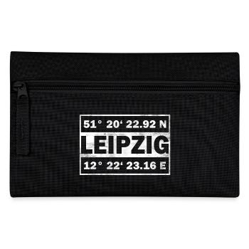 Leipzig Koordinaten Stadt Leipzig - Federtasche - Schwarz - Vorne