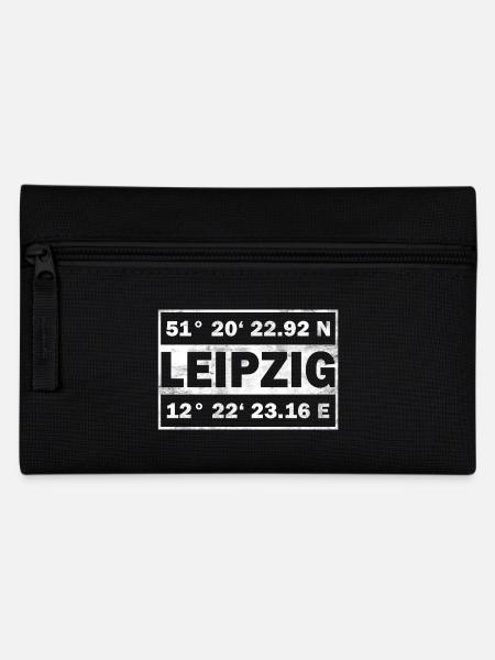 Leipzig Koordinaten Stadt Leipzig - Federtasche - Schwarz