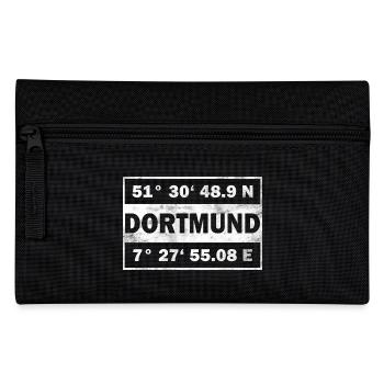 Dortmund Koordinaten - Federtasche - Schwarz - Vorne