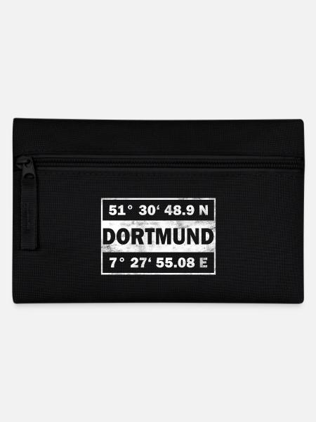 Dortmund Koordinaten - Federtasche - Schwarz