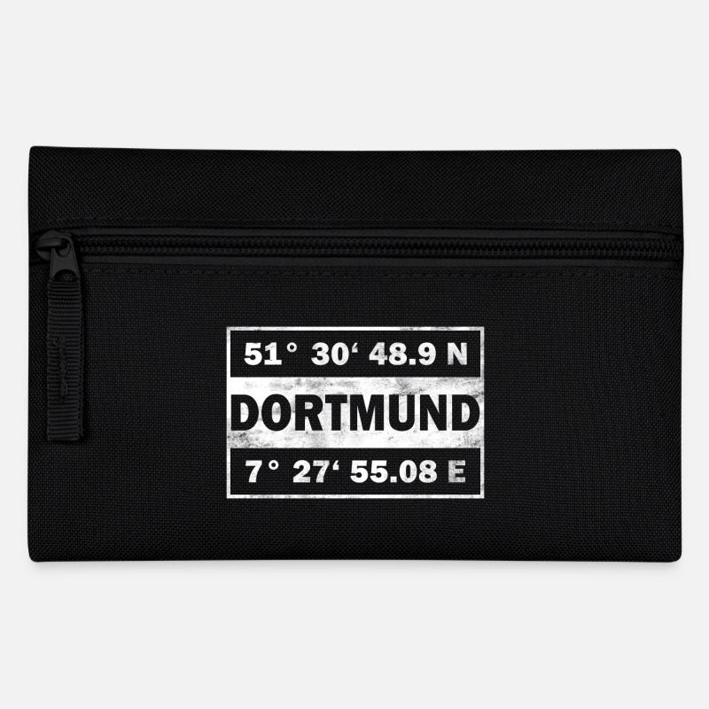 Dortmund Koordinaten - Federtasche - Schwarz