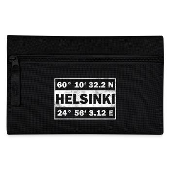 Helsinki Coordinates Finland Helsinki - Pencil Case - black - Front