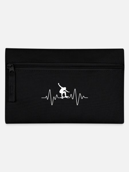 Skating Heartbeat Skater - Pencil Case - black