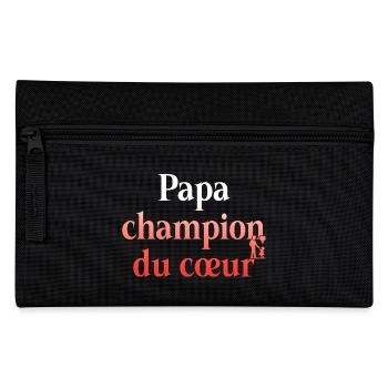 papa père papou humour blague cadeau 5 - Trousse - noir - Devant