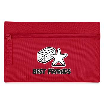 Sponge and Starfish - Best Friends Design - Pencil Case - red - Front