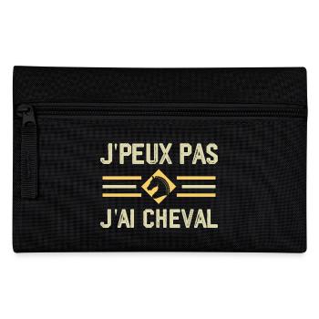 I can't I have horse - Pencil Case - black - Front