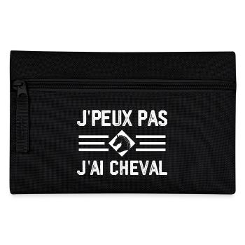 I can't I have horse - Pencil Case - black - Front