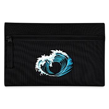 Power Wave – Retro Surf Vibes - Federtasche - Schwarz - Vorne