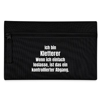 Kletterer macht Abgang - Federtasche - Schwarz - Vorne