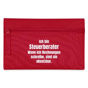 Steuerberaters Rechnungen absetzbar - Federtasche - Rot - Vorne
