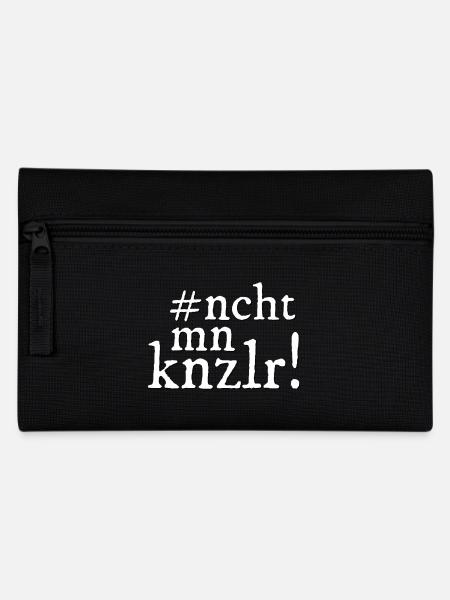 ncht mn knzlr! Nicht mein Kanzler! - Federtasche - Schwarz