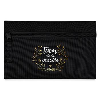 Team de la mariée couronne doré - Trousse - noir - Devant