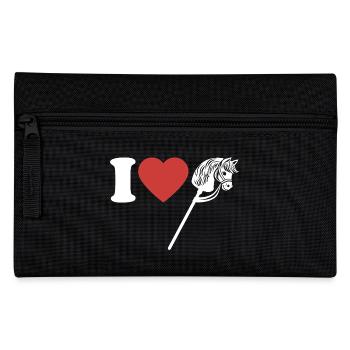 I Love Hobby Horse - Herz - Hobby - Federtasche - Schwarz - Vorne