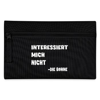 Interessiert mich nicht - Federtasche - Schwarz - Vorne