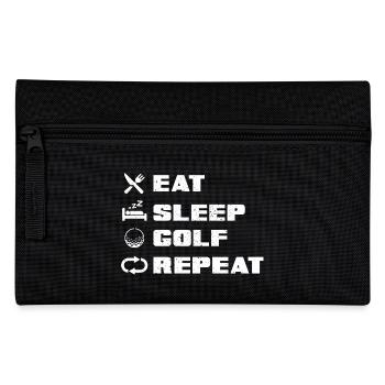 Eat Sleep Golf Repeat Geschenk Golfschläger Sport - Federtasche - Schwarz - Vorne