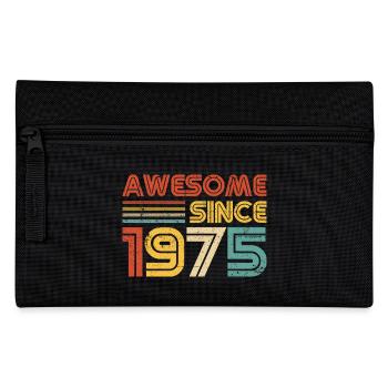 Awesome Since 1975" – Vintage Retro 50. Geburtstag - Federtasche - Schwarz - Vorne