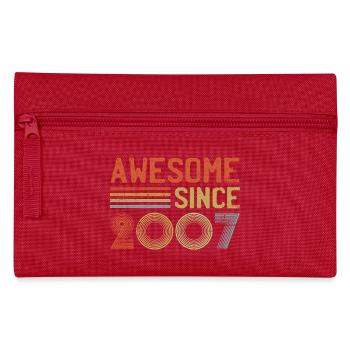 Awesome Since 2007" – Retro Vintage 18th Birthday - Pencil Case - red - Front