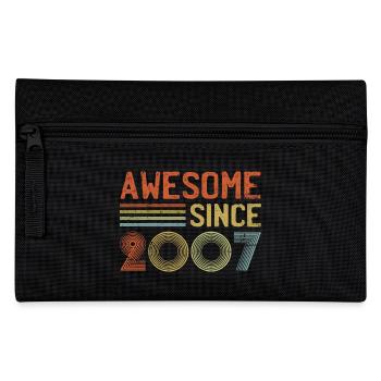 Awesome Since 2007" – Retro Vintage 18th Birthday - Pencil Case - black - Front