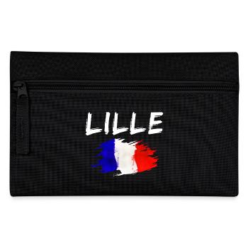Lille Frankreich Flagge Stadt Lille - Federtasche - Schwarz - Vorne