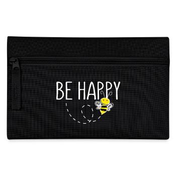 Be Happy Bee Statement Happy - Pencil Case - black - Front