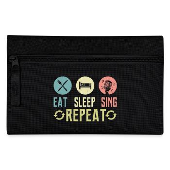 Eat Sleep Sing Repeat Singer Singing - Federtasche - Schwarz - Vorne