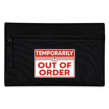 Temporairement hors service Signe d’avertissement d’humeur drôle - Trousse - noir - Devant