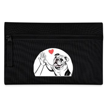 English Bulldog - Pencil Case - black - Front