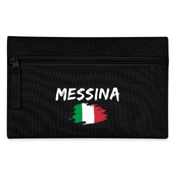 Messina Italy Flag Messina - Pencil Case - black - Front
