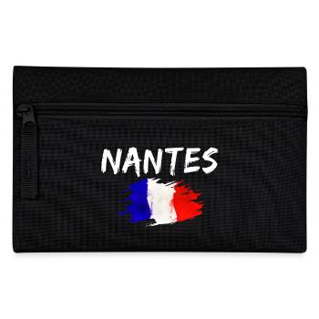 Nantes Frankreich Flagge Stadt Nantes - Federtasche - Schwarz - Vorne