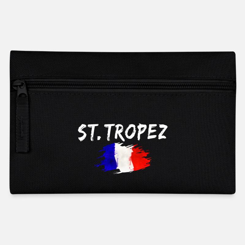 St. Tropez Frankreich Flagge Saint Tropez - Federtasche - Schwarz