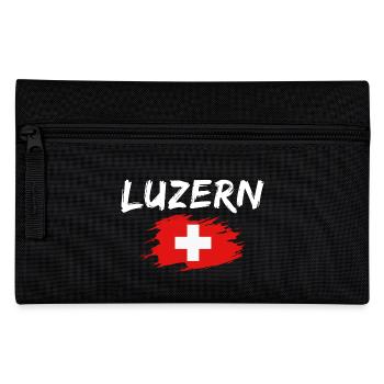 Lucerne Switzerland Flag - Pencil Case - black - Front