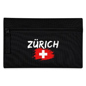 Zurich Switzerland Flag - Pencil Case - black - Front