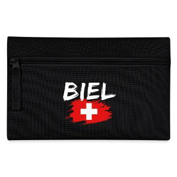 Biel Schweiz Flagge - Federtasche - Schwarz - Vorne