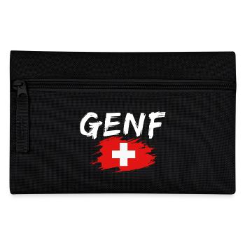 Genf Flagge Schweiz - Federtasche - Schwarz - Vorne